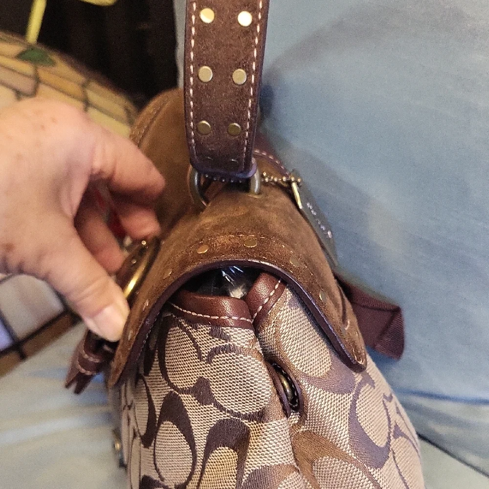 Coach Brown and Tan Women's Bag - Picture 10 of 13